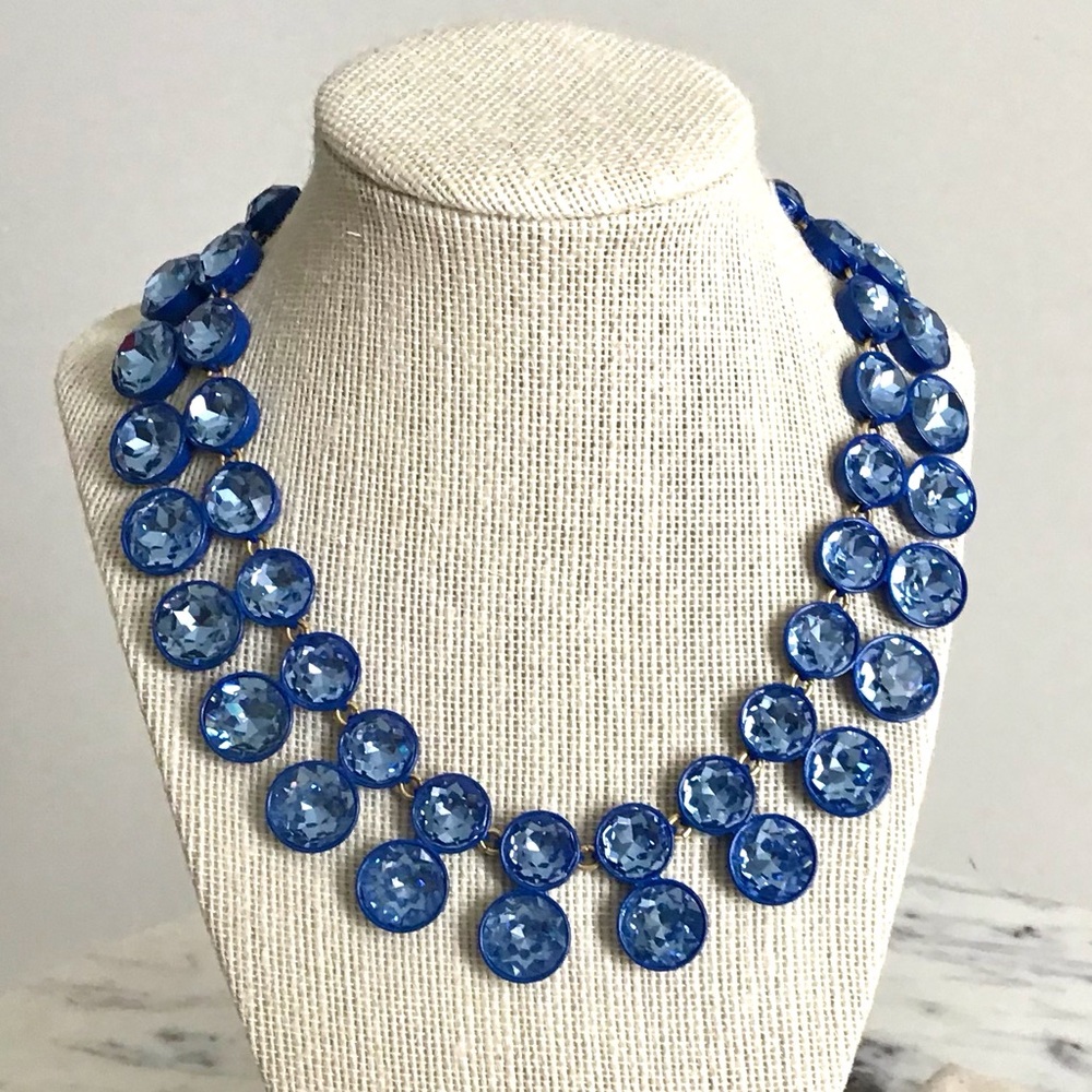 J.CREW Statement Necklace Gemstones Brûlée Crystals NWT